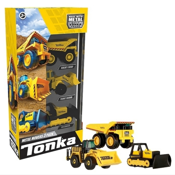 Tonka Other - New Tonka Metal Movers 3-Pack Yellow Construction Vehicles Toys